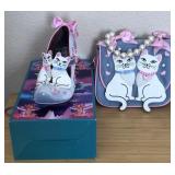 J3 - IRREGULAR CHOICE CATS SHOES/PURSE (L148)