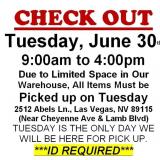 AUCTION PICK UP DAY & HOURS