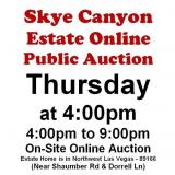 WELCOME TO OUR THUR. @4pm ONLINE PUBLIC AUCTION