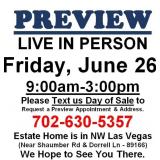 PREVIEW LIVE IN PERSON - Friday, June 26th