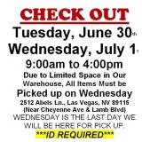 AUCTION PICK UP DAYS & HOURS