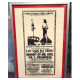 L1 - VINTAGE BENEFIT POSTER FRAMED (A77)