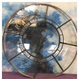 L1 - ROUND INDUSTRIAL GRID ART GLASS 29"DIA (A67)