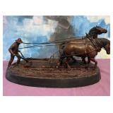 L1 - J.LALANDA LTD ED BRONZE "THE PLOW" SCULPTURE