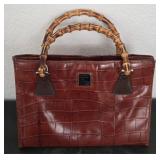 J2 - DOONEY BOURKE HANDBAG W/ BAMBOO HANDLE