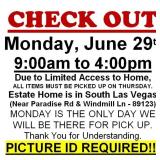 AUCTION PICK UP DAY & HOURS