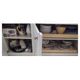 J2 - MIXED LOT OF DISHWARE, GRILL PRESS