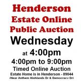 WELCOME TO OUR WED. @4pm ONLINE PUBLIC AUCTION