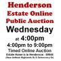 Wed.@4pm - Henderson Estate Online Public Auction 7/1