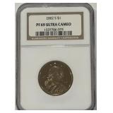 2002 1 DOLLAR PF69 ULTRA CAMEO