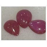 3.65CT CABOCHON RUBY GEMSTONES