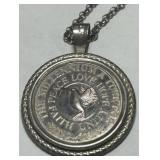 STERLING SILVER 22IN. PENDANT /CHAIN 13.4 GRS
