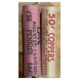 2 ROLLS OF PENNIES