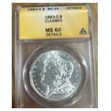 1883-O MORGAN SILVER DOLLAR