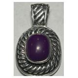 STERLING SILVER GEMSTONE PENDANT 12.00GRS