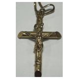 14KT  GOLD CROSS PEND. W. 18IN. CHAIN 4.60GRS
