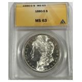 1880-O MORGAN SILVER DOLLAR MS63