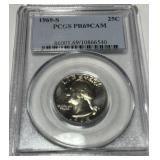 1969-S 25C PR69DCAM SILVER