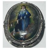 STERLING SILVER VICTORIAN PIN 17.4 GRS