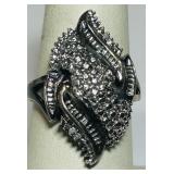 STERLING SILVER RING 6.90GRS SIZE 7.50