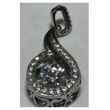 STERLING SILVER CZ PENDANT 2.60GRS