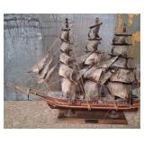11 - VINTAGE DECORATIVE TALL SHIP MODEL (A231)