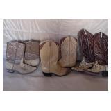 503 - THREE PAIR OF COWBOY BOOTS SIZE 9