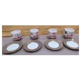 503 - FOUR CERAMIC CUP & SAUCER SETS