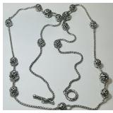 STERLING SILVER 40INCH NECKLACE 86.00GRS