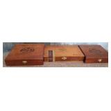 11 - LOT OF THREE VINTAGE CIGAR BOXES (A152)