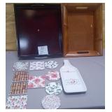 11 - COASTERS, SPOON REST, SERVING TRAYS