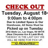 AUCTION PICK UP DAY & HOURS