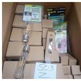 503 - BOX OF MIXED LIGHT BULBS