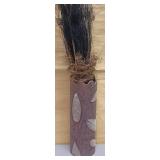 11 - CERAMIC VASE WITH DRIED REEDS
