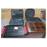 11 - MIXED LOT OF COOKWARE, BAMBOO TEA TRAY