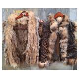 11 - TWO VINTAGE FUR(?) VESTS (A207)