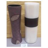 11 - DECORATIVE VASE & PILLAR CANDLE