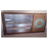 503 - VINTAGE TURNER WALL CLOCK/ CURIO DISPLAY