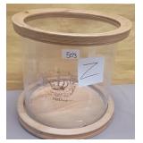 503 - WOOD & GLASS CANDLE LANTERN (Z)