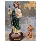 11 - FONTANINI "RACHEL" & ST JUDE THADDEUS FIGURES
