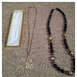 11 - TWO COSTUME JEWELRY NECKLACES (A164)