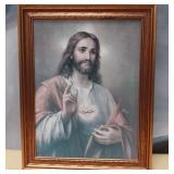 11 - SACRED HEART OF JESUS ART FRAMED (U32)
