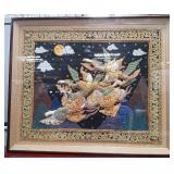 11 - BURMESE KALAGA TAPESTRY FRAMED 47X46" (U26)