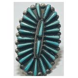 STERLING SILVER TURQOUISE RING 7.20GRS SIZE 6