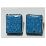 STERLING SILVER LARIMAR EARRINGS 5.80GRS