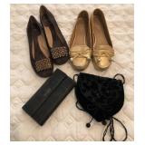N2 - TWO PAIR OF SHOES, EVENING BAGS (M53)