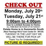 AUCTION PICK UP DAYS & HOURS