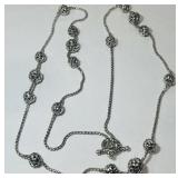 STERLING SILVER 40INCH NECKLACE 86.10 GRS