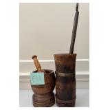 N2 - ANTIQUE MORTAR & PESTLE SETS (F11)