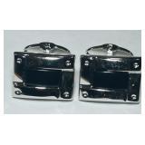 STERLING SILVER HIGH POLISH ONYX CUFFLINK 17.50GRS